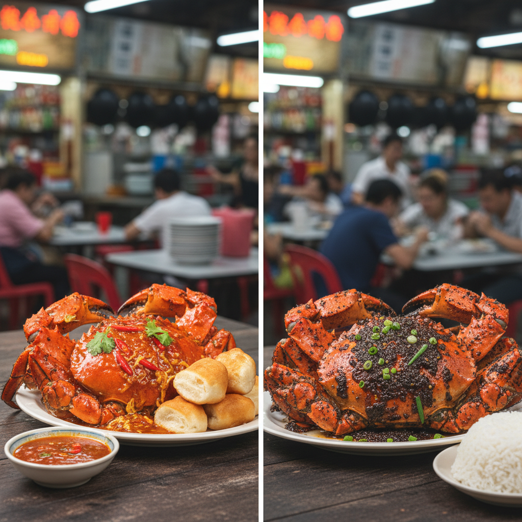 🦀 Chilli Crab vs 🍴 Black Pepper Crab: Singapore's Ultimate Food Showdown