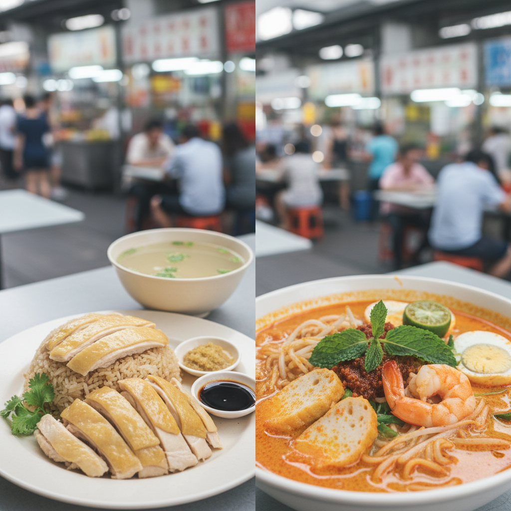 🍗 Hainanese Chicken Rice vs 🍜 Laksa: Singapore's Ultimate Food Showdown!
