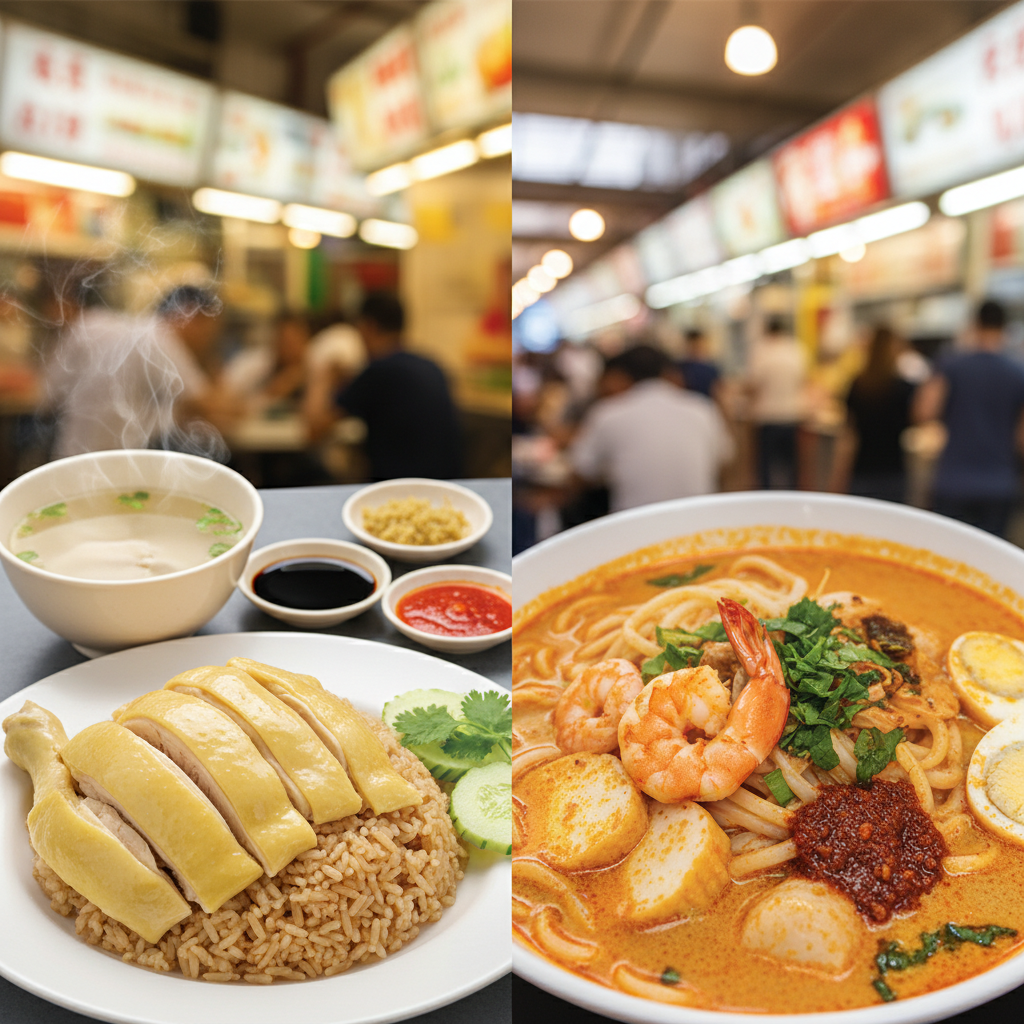 🍗 Hainanese Chicken Rice vs 🍜 Laksa: Singapore's Ultimate Food Showdown