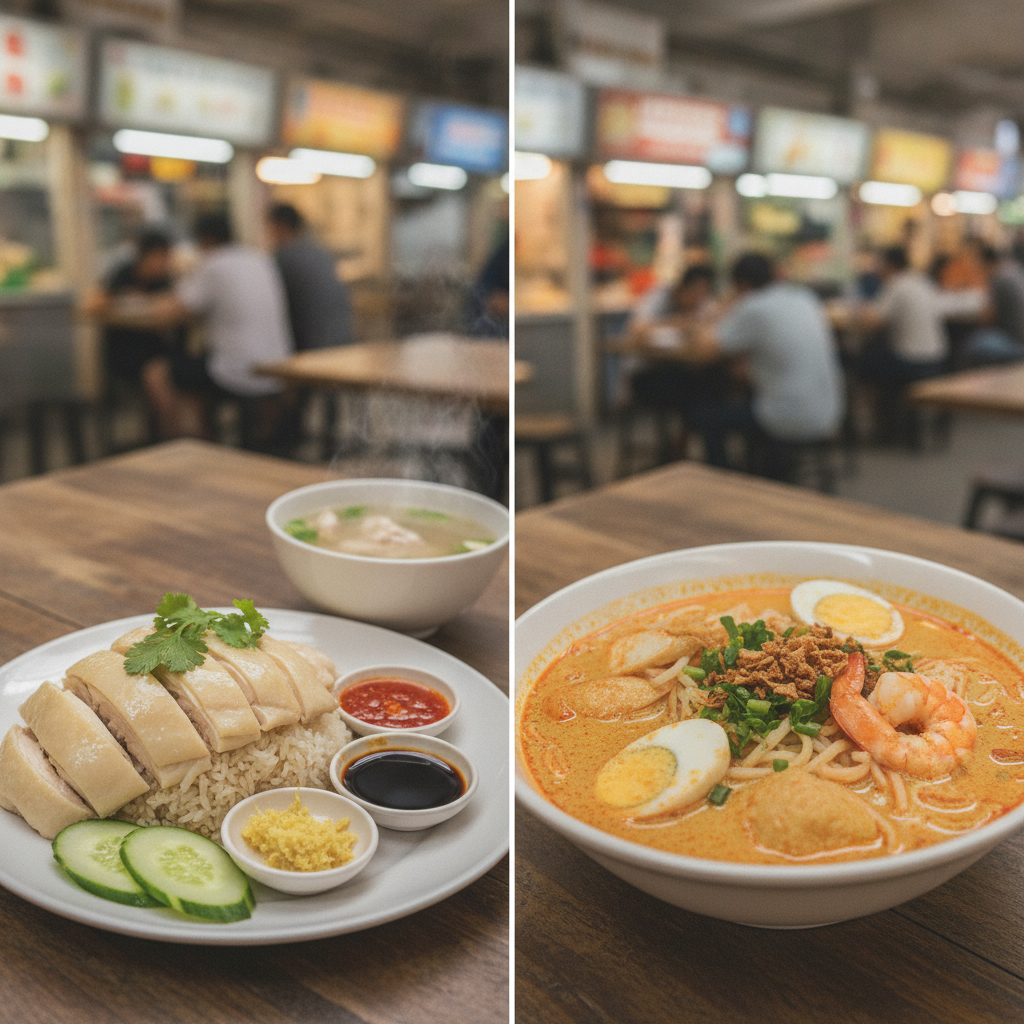 🍗 Hainanese Chicken Rice vs 🍜 Laksa: Singapore's Ultimate Food Showdown!