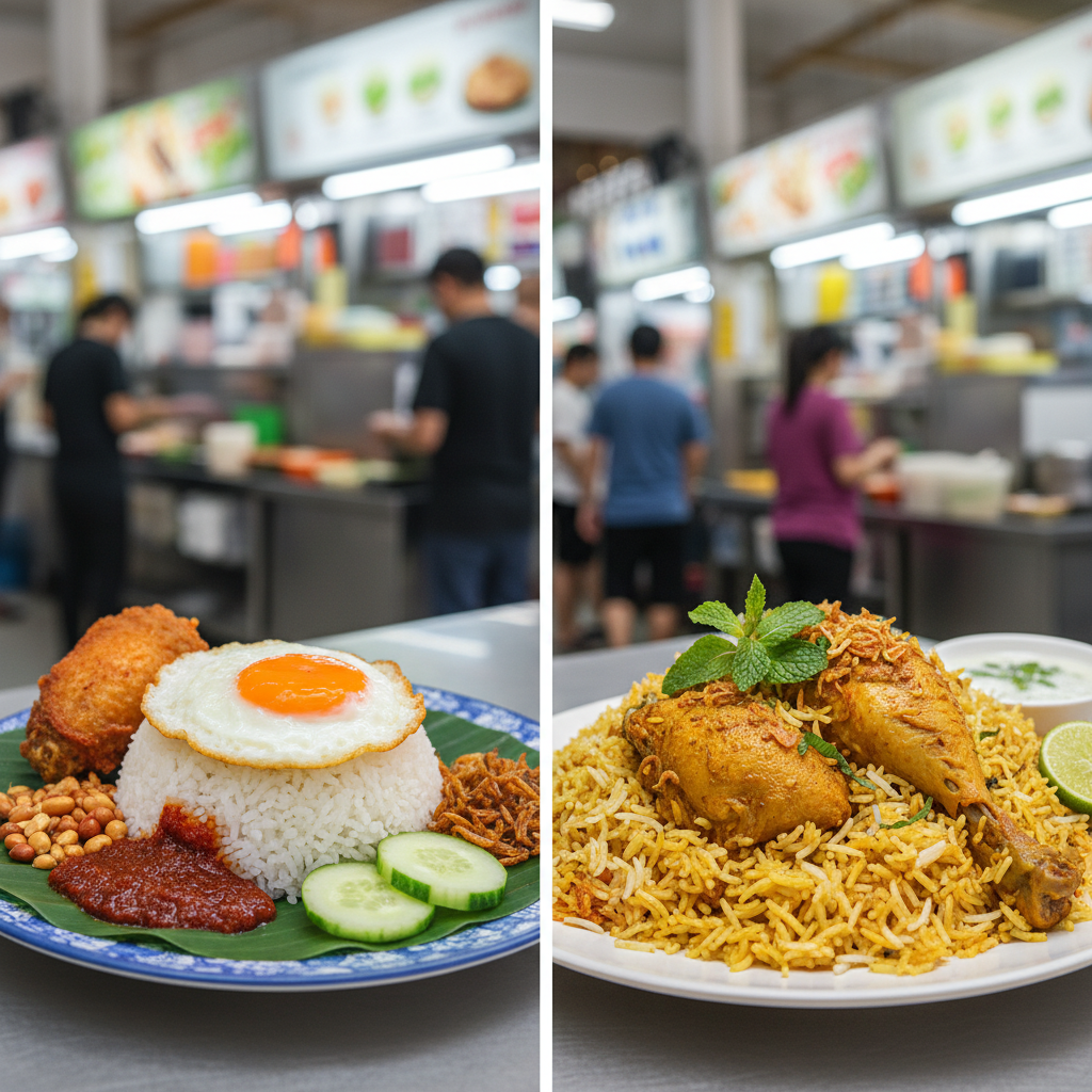 🍚 Nasi Lemak vs 🍴 Nasi Biryani: Singapore's Ultimate Food Showdown!