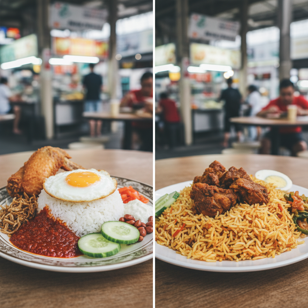 🍚 Nasi Lemak vs 🍴 Nasi Biryani: Singapore's Ultimate Food Showdown!