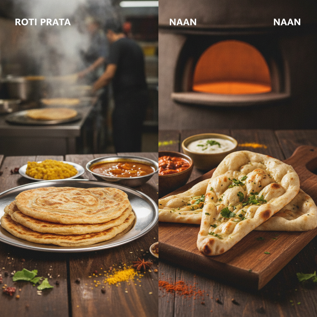 🫓 Roti Prata vs 🍴 Naan: Singapore's Ultimate Food Showdown