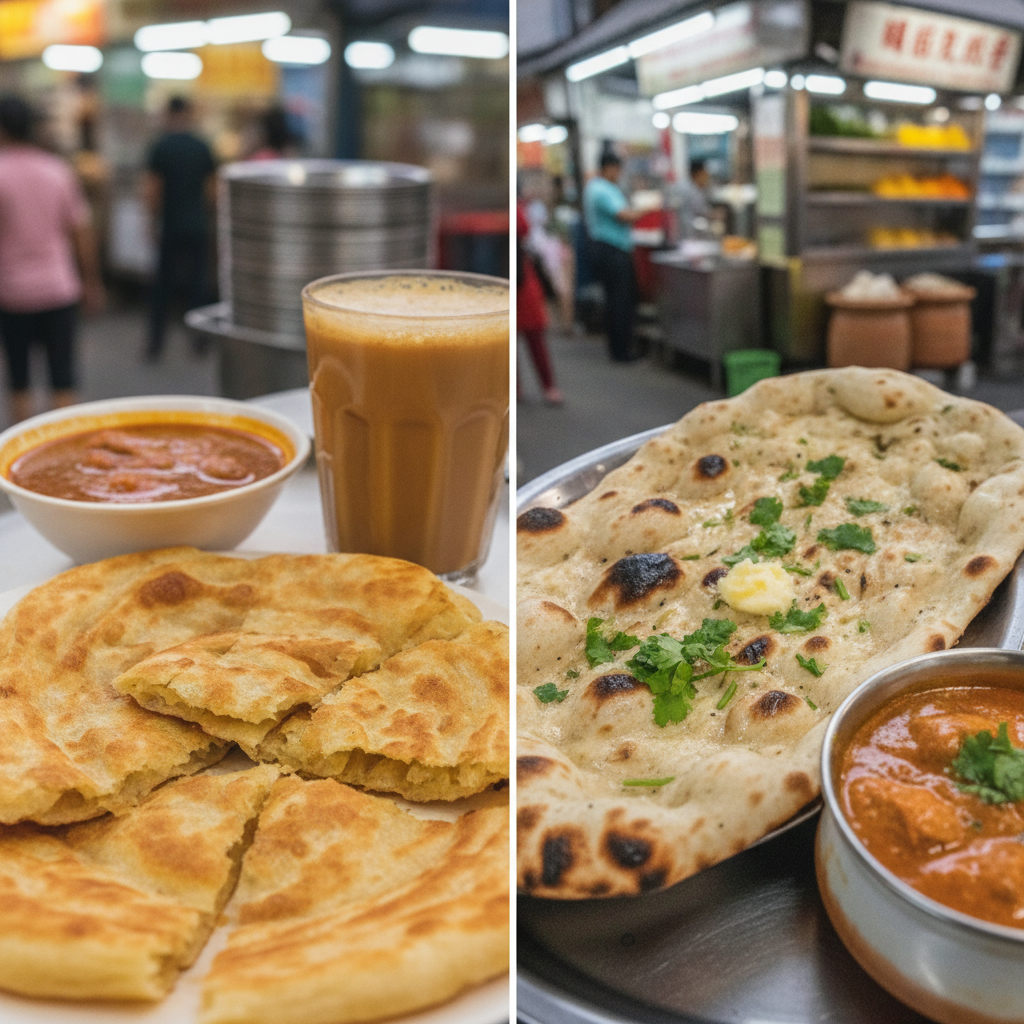 🫓 Roti Prata vs 🍴 Naan: Singapore's Ultimate Food Showdown