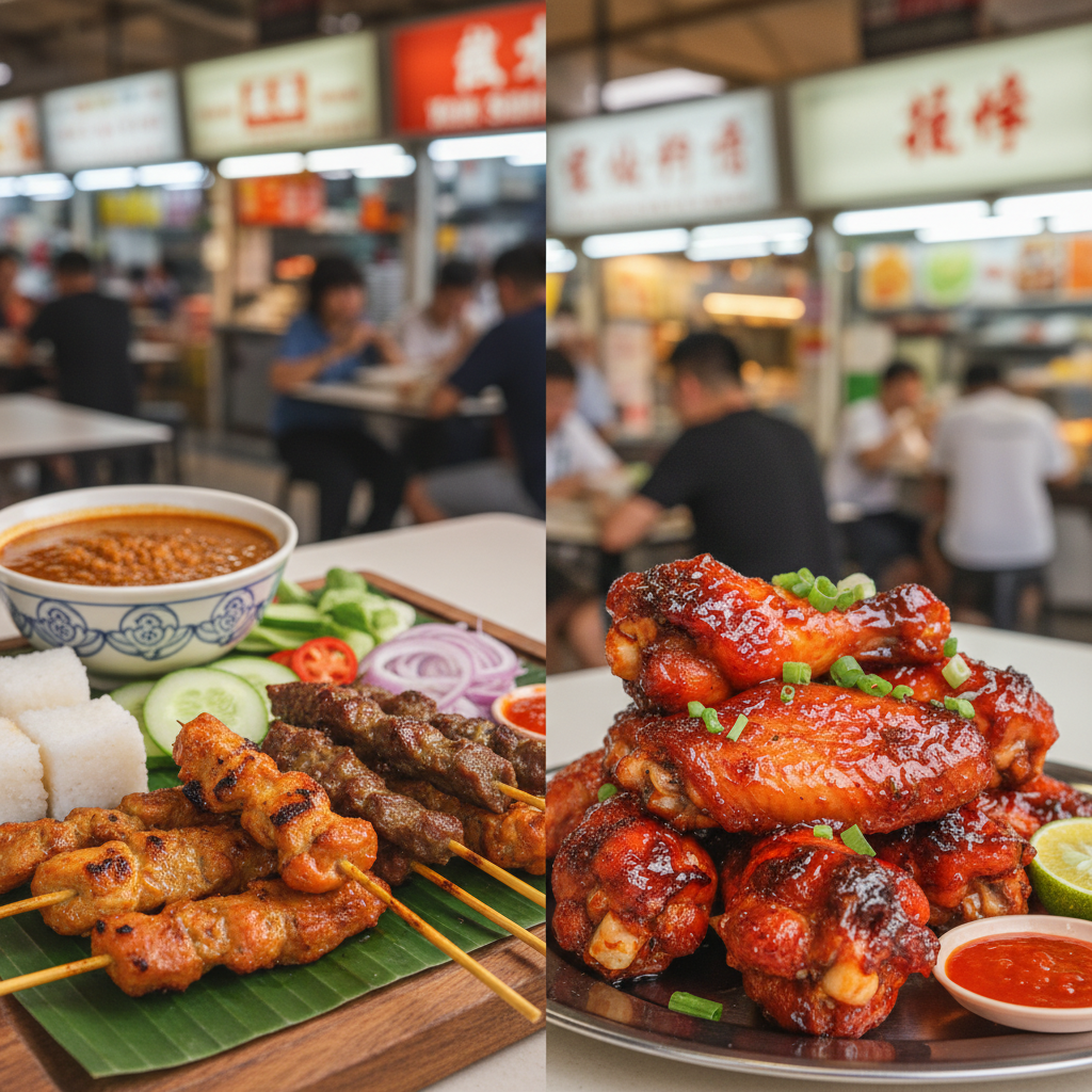 🍢 Satay vs 🍴 BBQ Chicken Wings: Singapore's Ultimate Food Showdown