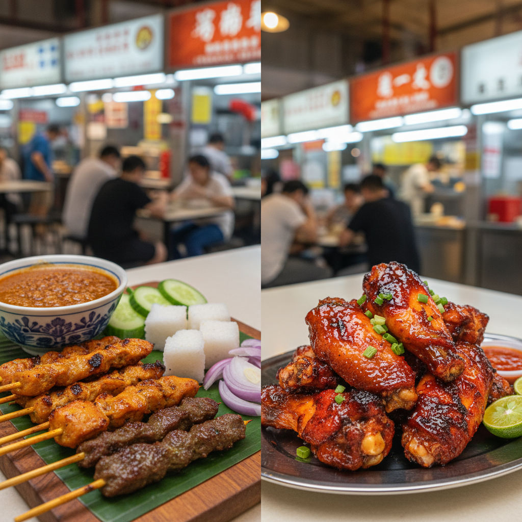 🍢 Satay vs 🍴 BBQ Chicken Wings: Singapore's Ultimate Food Showdown