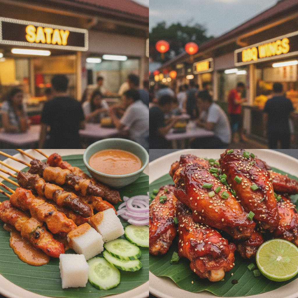 🍢 Satay vs 🍴 BBQ Chicken Wings: Singapore's Ultimate Food Showdown