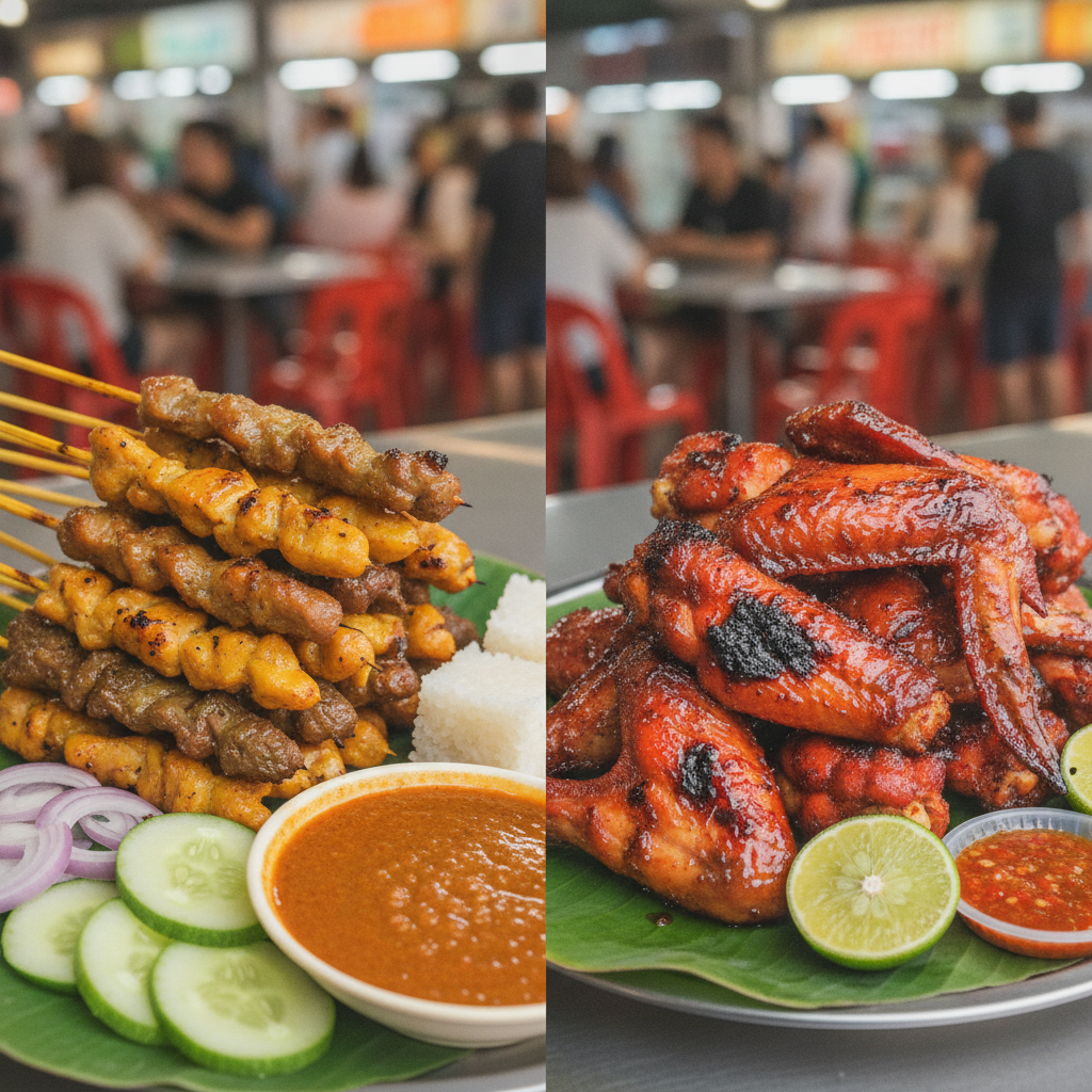 🍢 Satay vs 🍴 BBQ Chicken Wings: Singapore's Ultimate Food Showdown