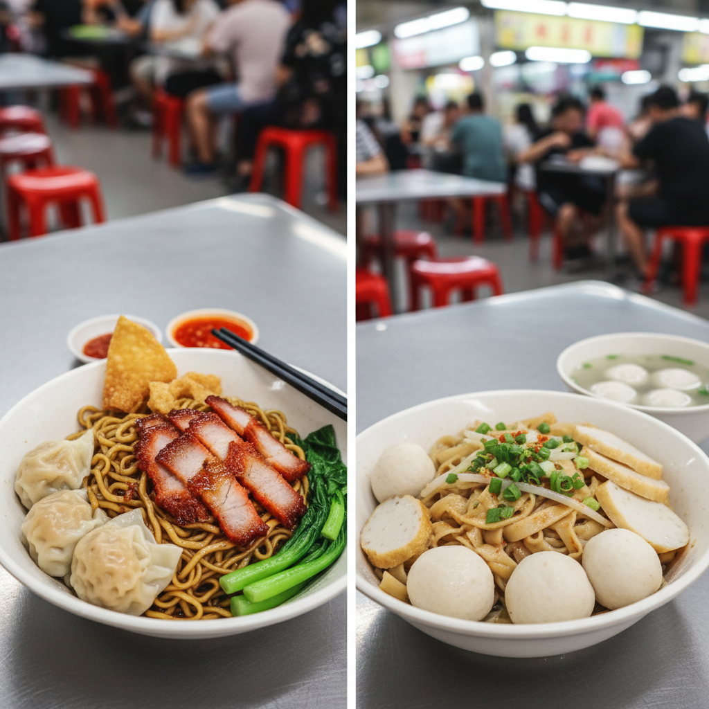 🥟 Wanton Mee vs 🍴 Fishball Noodles: Singapore's Ultimate Food Showdown