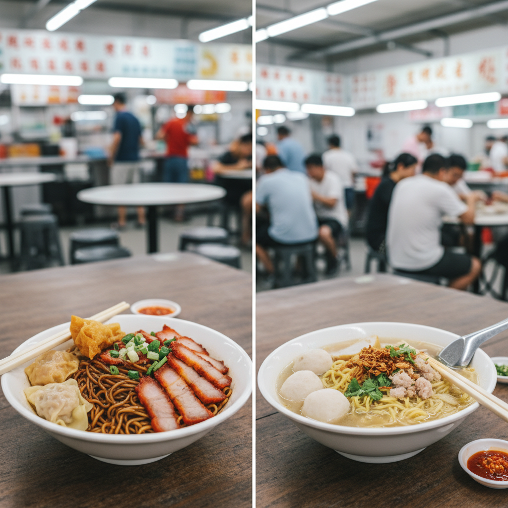 🥟 Wanton Mee vs 🍴 Fishball Noodles: Singapore's Ultimate Food Showdown