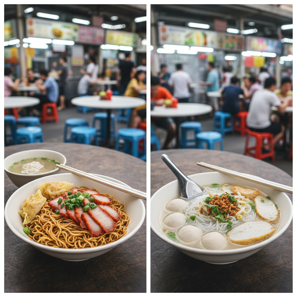 🥟 Wanton Mee vs 🍴 Fishball Noodles: Singapore's Ultimate Food Showdown