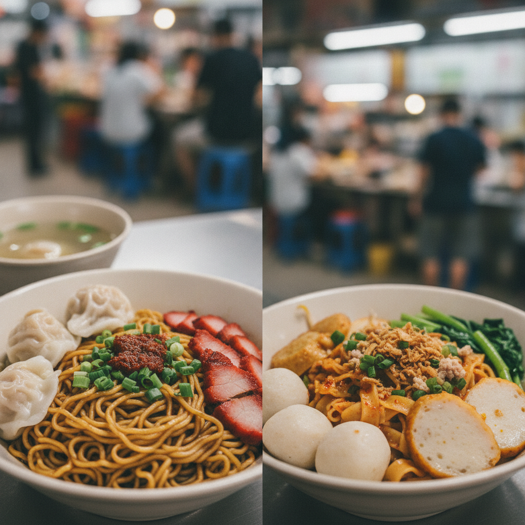 🥟 Wanton Mee vs 🍴 Fishball Noodles: Singapore's Ultimate Food Showdown